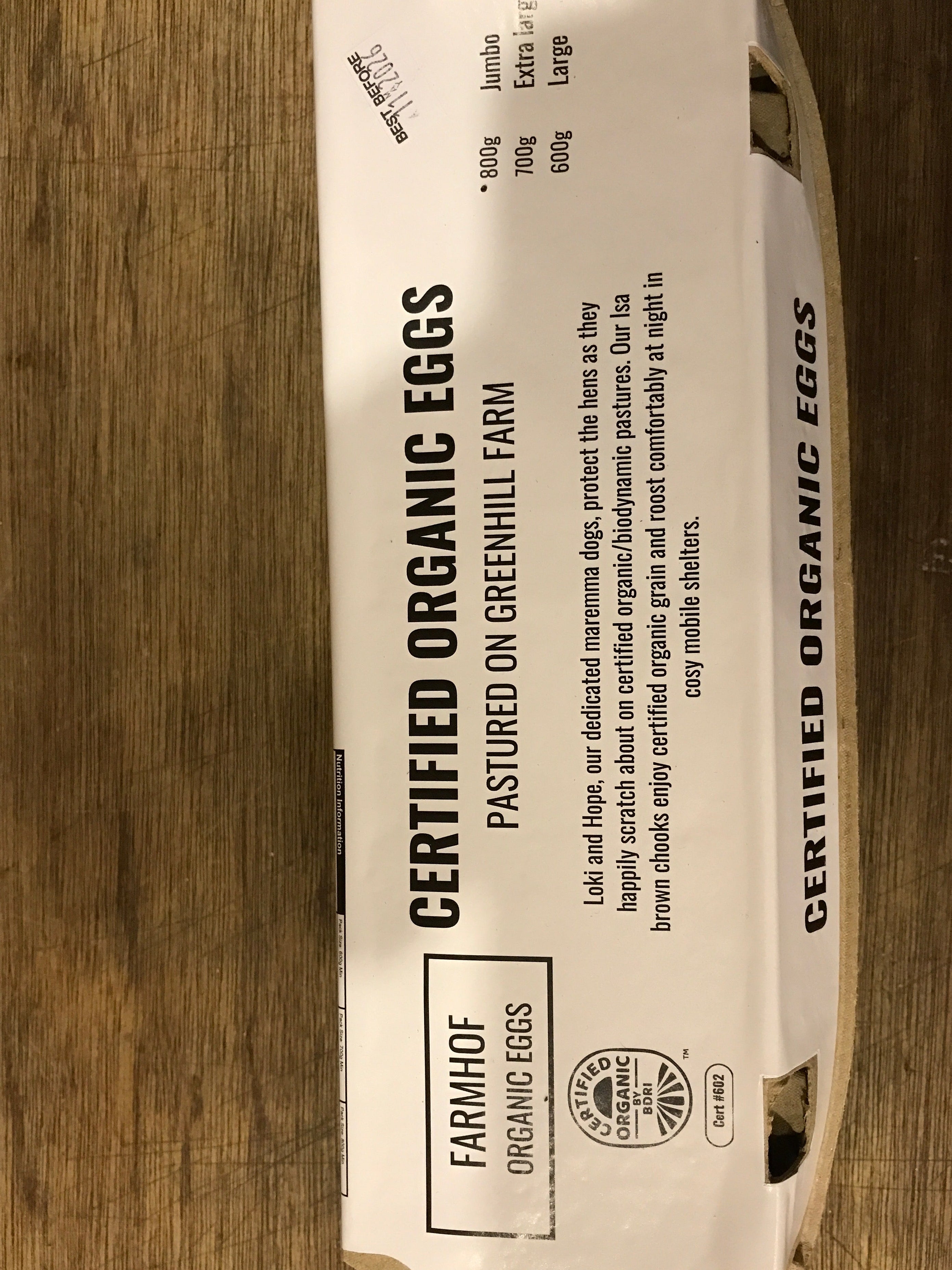 EGGS Farmhof 1doz 800g enormous